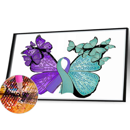 Beautiful Pansies - Special Shaped Drill Diamond Painting 40*30CM