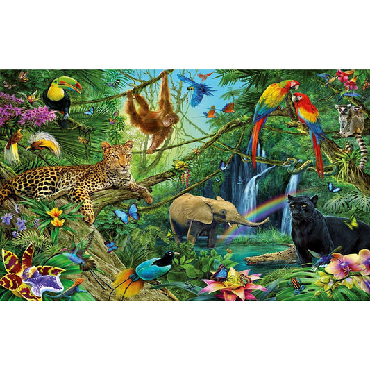 Forest Zoo - Full Round Drill Diamond Painting 80*50CM