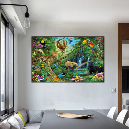 Forest Zoo - Full Round Drill Diamond Painting 80*50CM