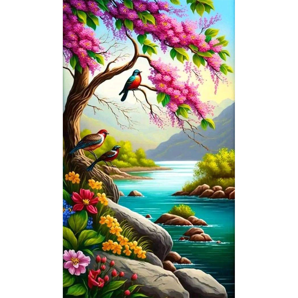 Creek - Full Round Drill Diamond Painting 35*60CM