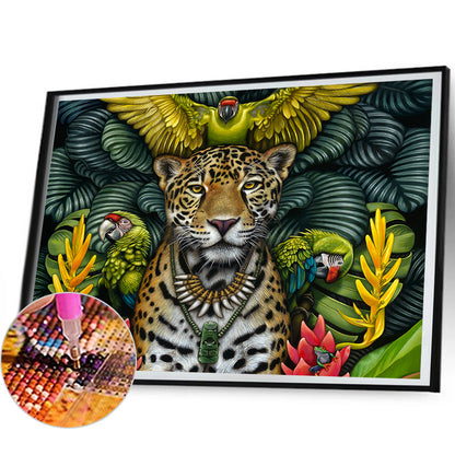 Jungle Leopard - Full Round Drill Diamond Painting 60*50CM