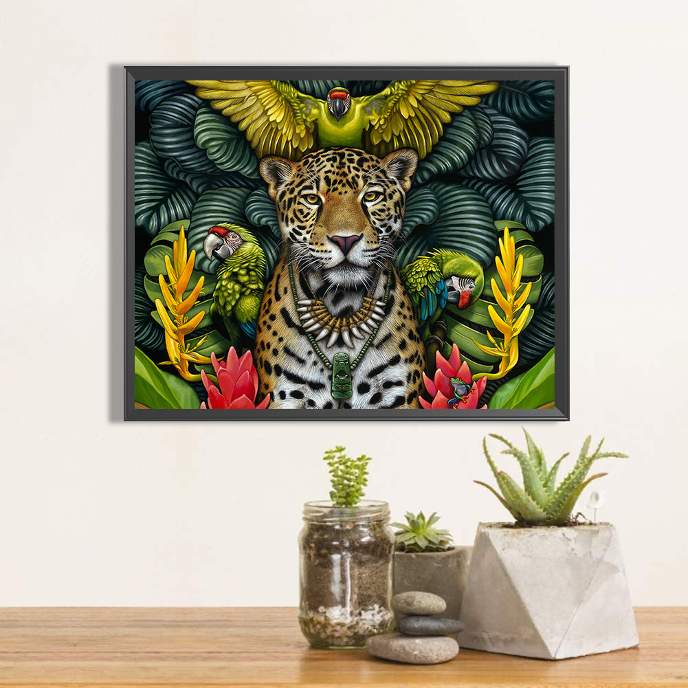 Jungle Leopard - Full Round Drill Diamond Painting 60*50CM