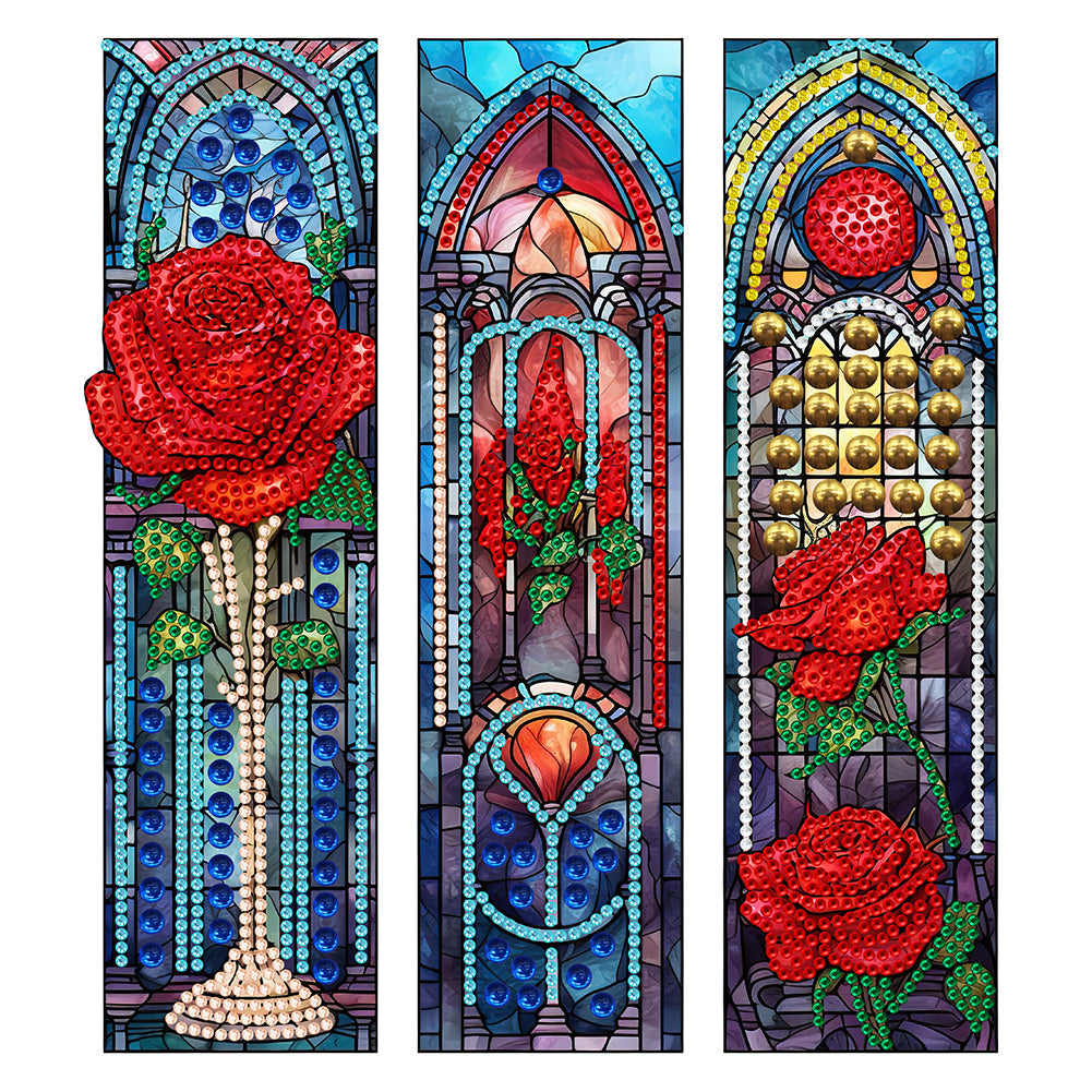 Rose Glass Painting - Special Shaped Drill Diamond Painting 30*30CM