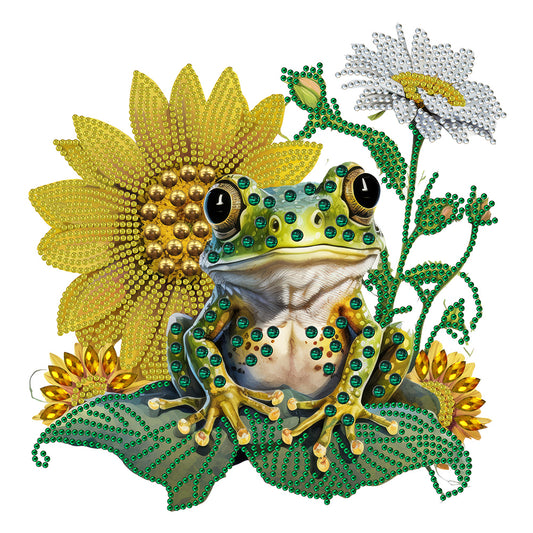 Sunflower Frog - Special Shaped Drill Diamond Painting 30*30CM