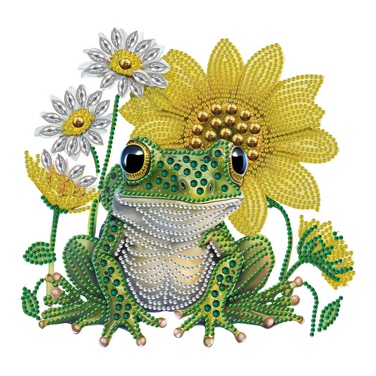 Sunflower Frog - Special Shaped Drill Diamond Painting 30*30CM