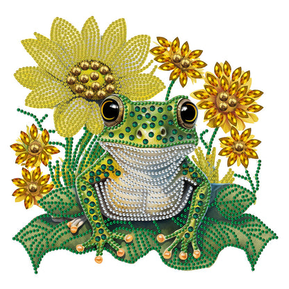 Sunflower Frog - Special Shaped Drill Diamond Painting 30*30CM