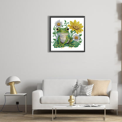 Sunflower Frog - Special Shaped Drill Diamond Painting 30*30CM