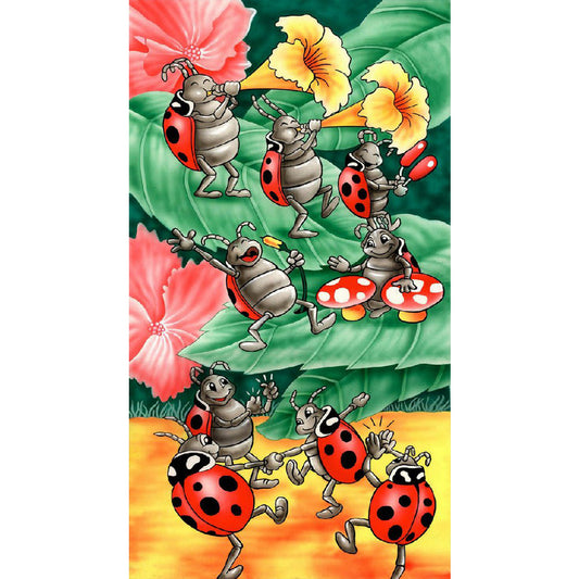 Seven Star Ladybug Singing Team - Full Round Drill Diamond Painting 50*90CM