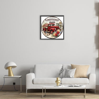 Flower Market Floats - Full Round Drill Diamond Painting 30*30CM