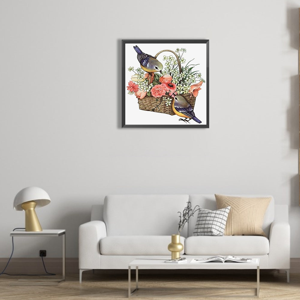 Flower Basket - Full Round Drill Diamond Painting 30*30CM
