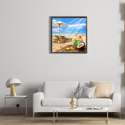 Beach Chair - Full Round Drill Diamond Painting 30*30CM