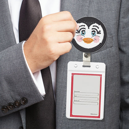 Cute Badge Clip Cartoon ID Card Holders Owl Badge Holder for Office Doctor Nurse
