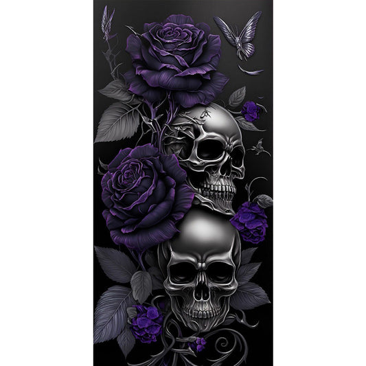 Dark Skull - Full Round Drill Diamond Painting 40*80CM