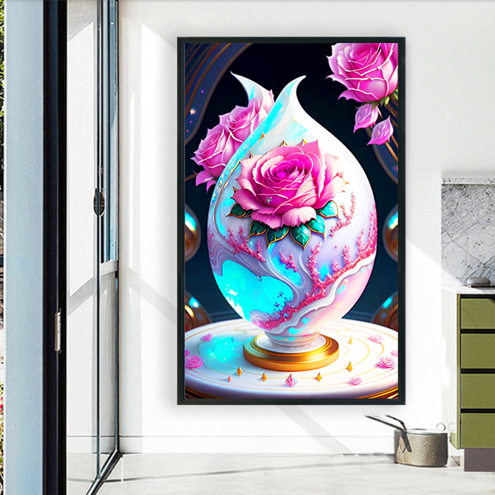 Rose China - Full Round Drill Diamond Painting 60*100CM