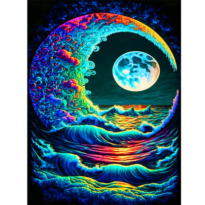 Color Under The Moon - Full Round Drill Diamond Painting 30*40CM