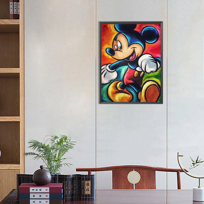 Painted Mickey Mouse - Full Round Drill Diamond Painting 40*50CM