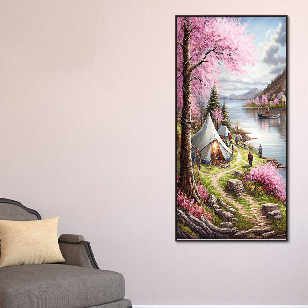 Peach Grove - Full Round Drill Diamond Painting 40*80CM