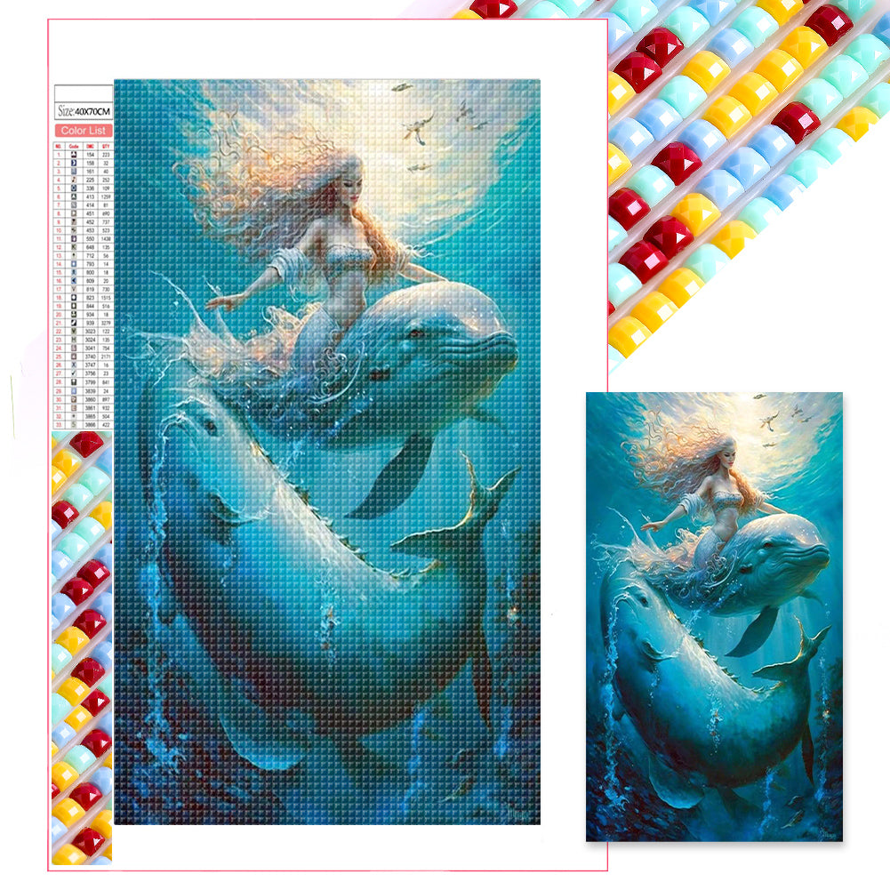 Mermaid - Full Square Drill Diamond Painting 40*70CM