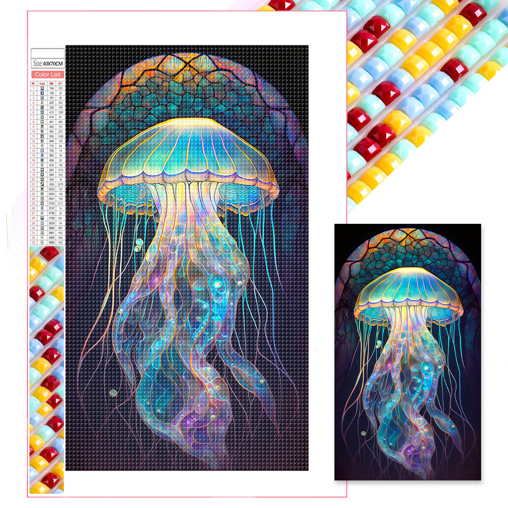 Aurora Jellyfish - Full Square Drill Diamond Painting 40*70CM