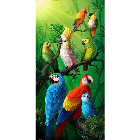 Parrot - Full Round Drill Diamond Painting 40*80CM