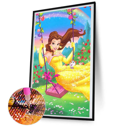 Princess Belle On Soup Swing - Full Round Drill Diamond Painting 45*80CM