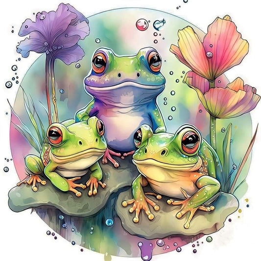 Frog - Full Round Drill Diamond Painting 30*30CM