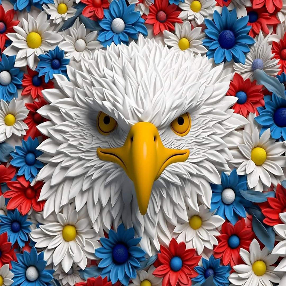 Eagle Head - Full Round Drill Diamond Painting 30*30CM