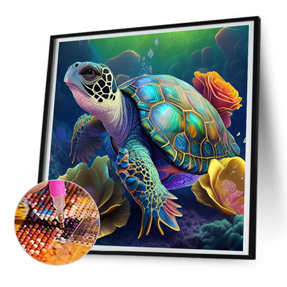 Sea Turtle - Full Round Drill Diamond Painting 30*30CM