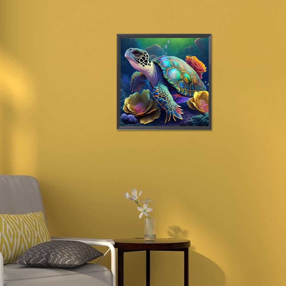 Sea Turtle - Full Round Drill Diamond Painting 30*30CM