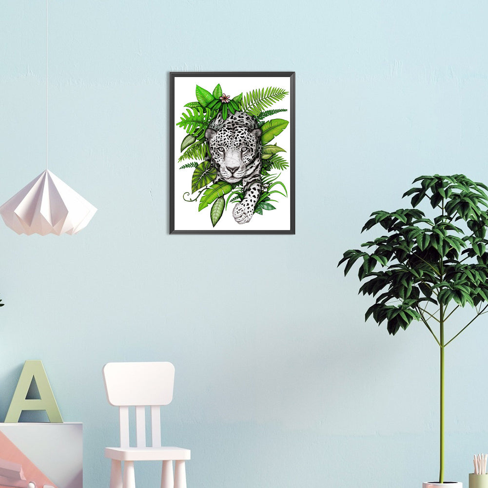 Jungle Leopard - Full Round Drill Diamond Painting 30*40CM