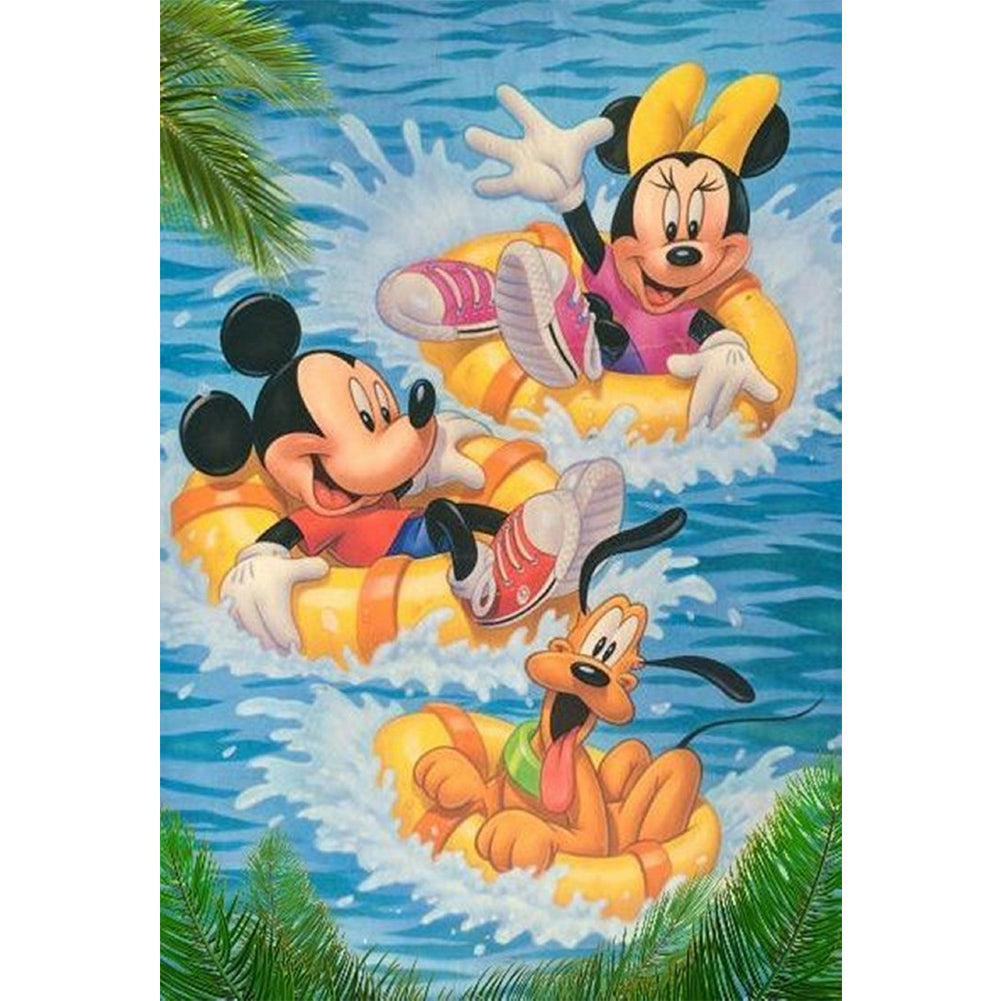 Swimming Mickey Mouse - Full Round Drill Diamond Painting 50*70CM