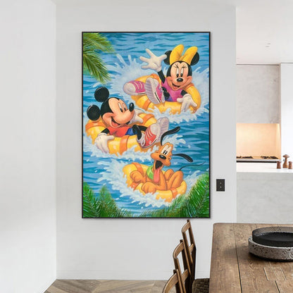 Swimming Mickey Mouse - Full Round Drill Diamond Painting 50*70CM