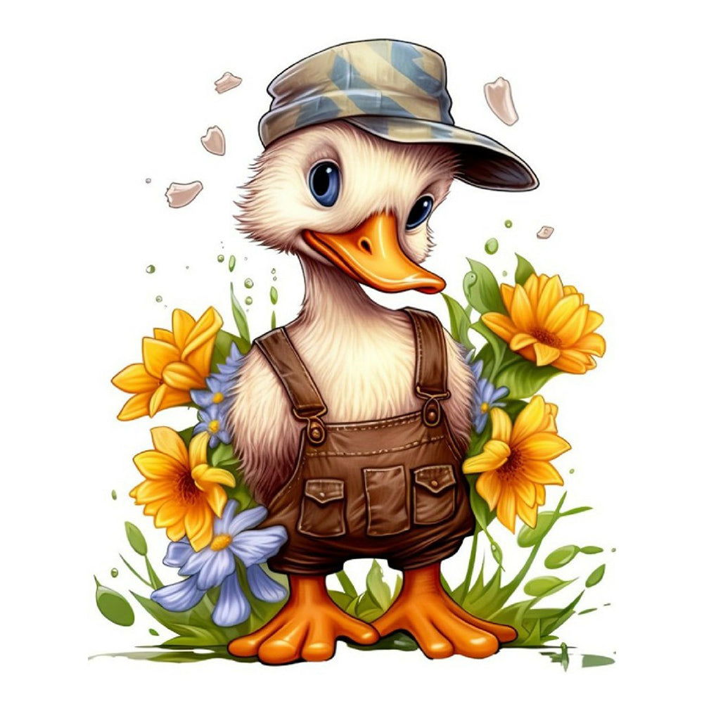 Duck In A Hat - Full Round Drill Diamond Painting 30*40CM