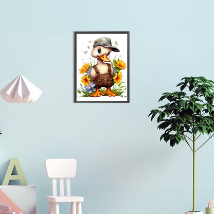 Duck In A Hat - Full Round Drill Diamond Painting 30*40CM