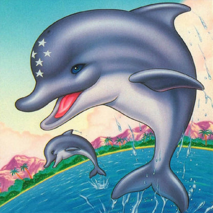 Dolphin - Full Round Drill Diamond Painting 30*30CM