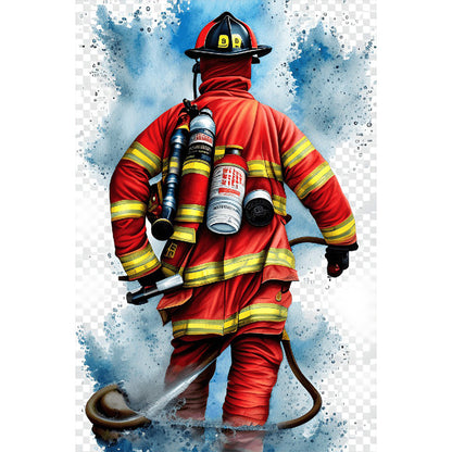 Firemen - Full Round Drill Diamond Painting 40*60CM