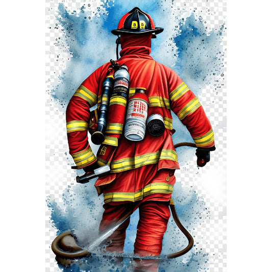 Firemen - Full Round Drill Diamond Painting 40*60CM