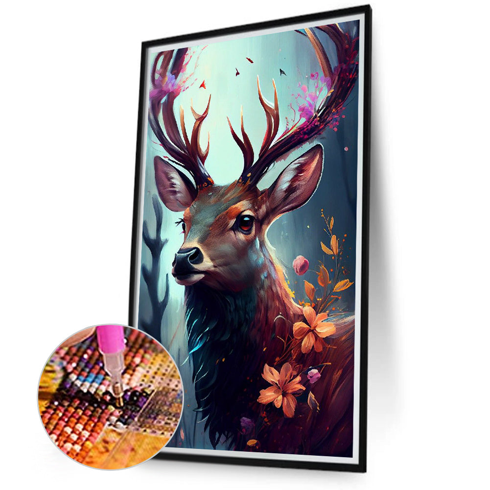 Forest Deer - Full Round Drill Diamond Painting 40*70CM
