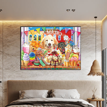 Puppy Daily - Full Round Drill Diamond Painting 70*50cm