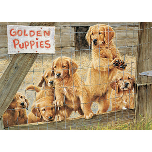 Puppy Daily - Full Round Drill Diamond Painting 70*50cm