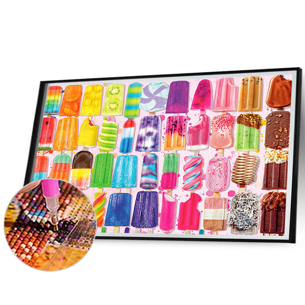 Ice Cream Candies - Full Round Drill Diamond Painting 70*50cm