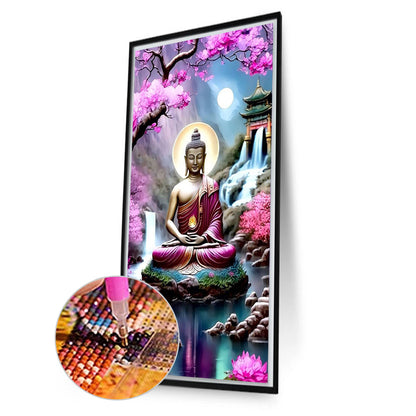 Lotus Buddha Statue - Full Square Drill Diamond Painting 40*70CM