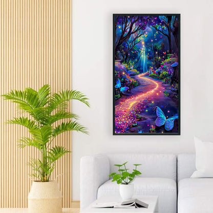 Butterfly Rose Forest - Full Round Drill Diamond Painting 40*70CM