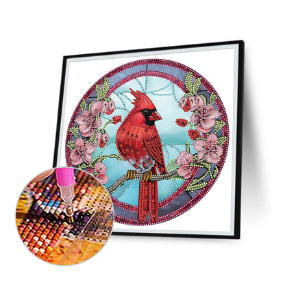 Cardinal Glass Painting - Special Shaped Drill Diamond Painting 30*30CM