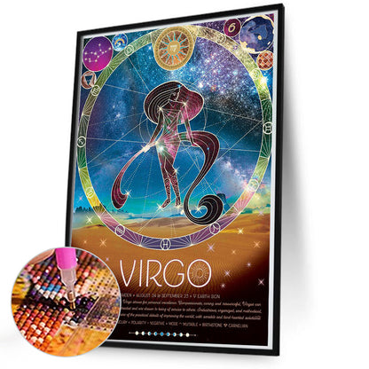 Zodiac Sign - Virgo - Full Round Drill Diamond Painting 50*70cm