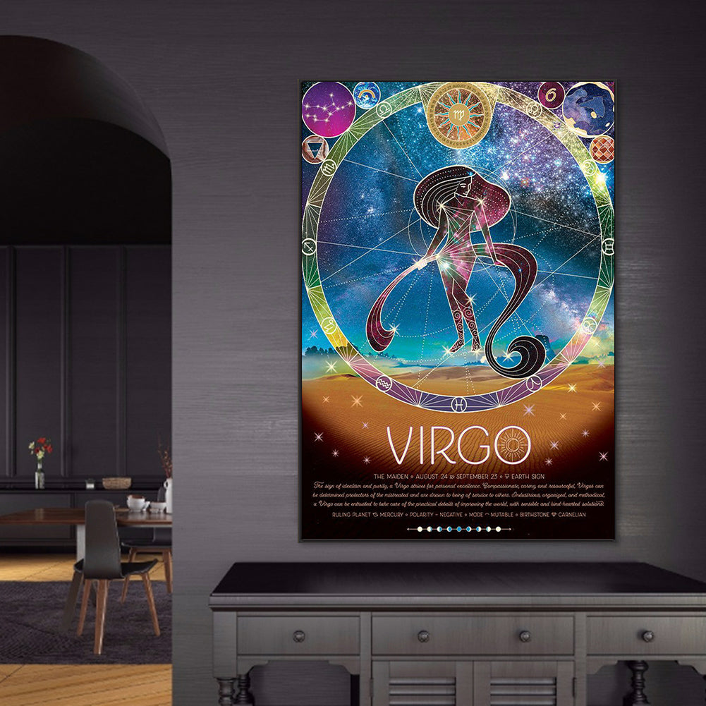 Zodiac Sign - Virgo - Full Round Drill Diamond Painting 50*70cm