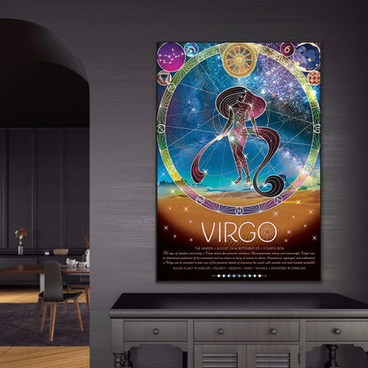 Zodiac Sign - Virgo - Full Round Drill Diamond Painting 50*70cm