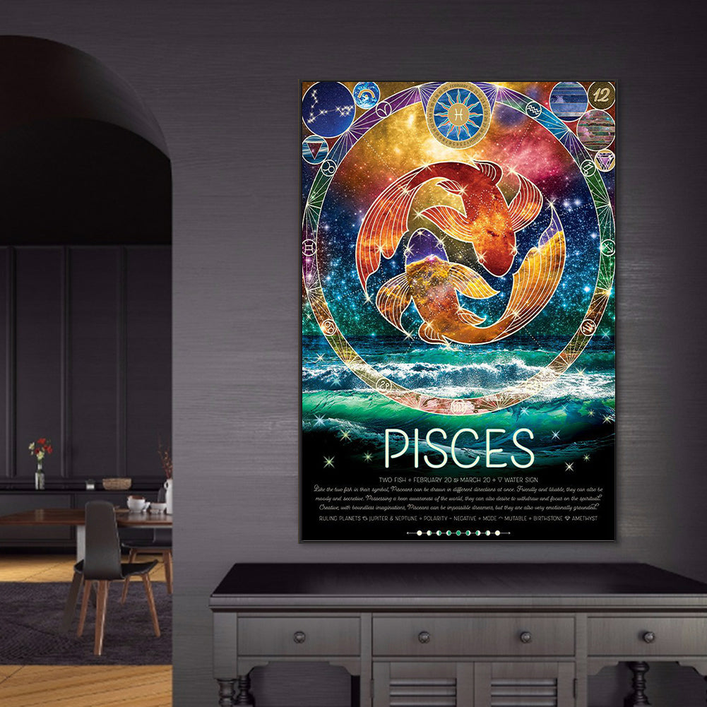 Chinese Zodiac - Pisces - Full Round Drill Diamond Painting 50*70cm