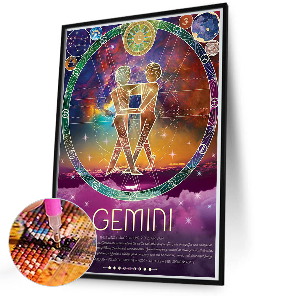 Chinese Zodiac - Gemini - Full Round Drill Diamond Painting 50*70cm
