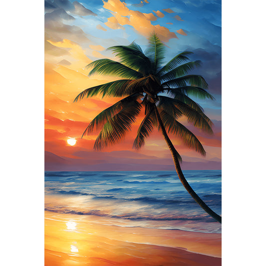 Coconut Beach - Full Round Drill Diamond Painting 40*60CM